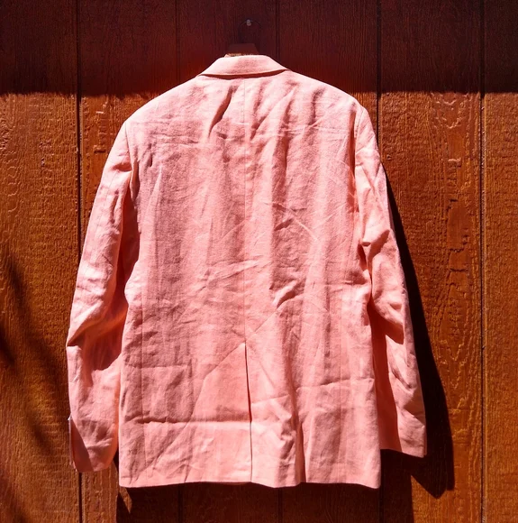 NWT Men's Lauren Ralph Lauren Ultraflex 100% Linen Lassiter Coral Blazer - Picture 8 of 16